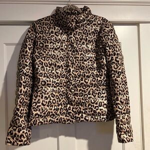 Lands End Packable Leopard Coat - Sz. L